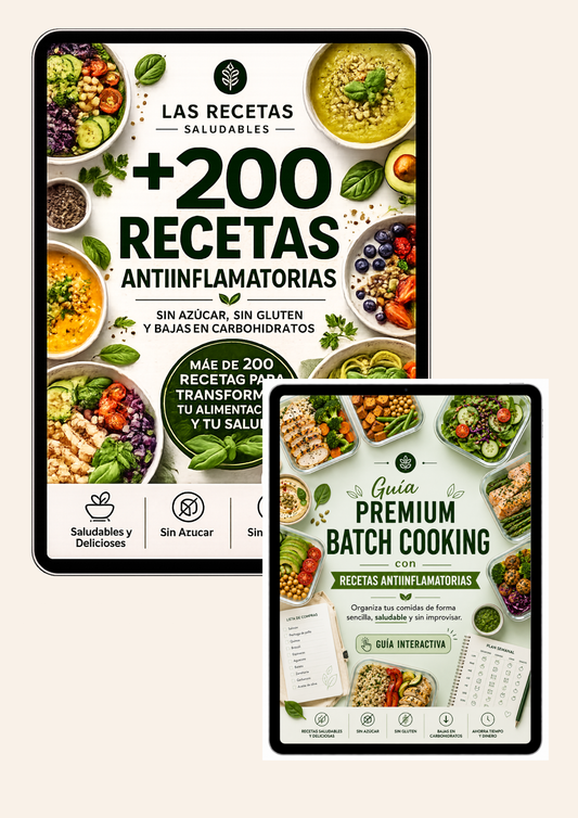 Kit Maestro de Recetas Saludables +200 Recetas + Pack Batch Cooking