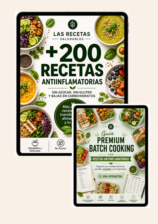 Kit Maestro de Recetas Saludables +200 Recetas + Pack Batch Cooking